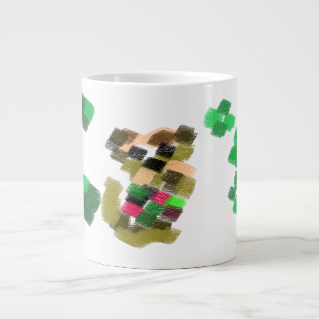 Irish Terrier St. Patrick's Day Spaß Jumbo-Tasse (Vorderseite)