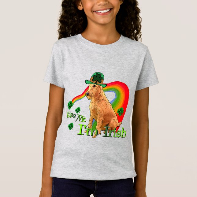 Irish Terrier St Patricks Day T-Shirt (Vorderseite)