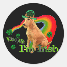 Irish Terrier St. Patricks Runder Aufkleber