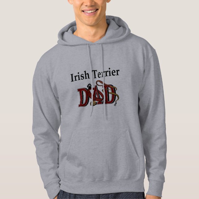 Irish Terrier Vater Gifts Hoodie (Vorderseite)