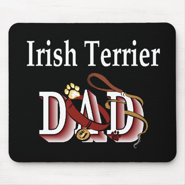 Irish Terrier Vater Gifts Mousepad (Vorne)
