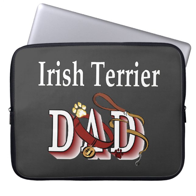 Irish Terrier Vater Laptopschutzhülle (Vorderseite)