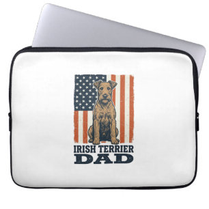 Irish Terrier Vater Patriotisch Vintage Laptopschutzhülle
