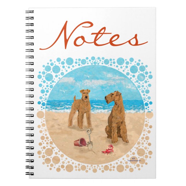 Irish Terriers Beach Notizblock (Vorderseite)