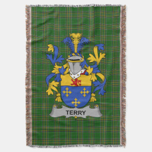 Irish Terry Coat of Arms Familienwappen Irland Decke