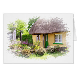 Irish Thatched Hütte Card