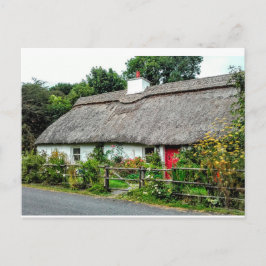 Irish Thatched Hütte Postcard Postkarte