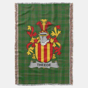 Irish Theede Coat of Arms Familienwappen Irland Decke