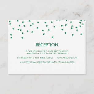 Irish Theme Wedding Kleeblatt Confetti   EMPFANG Einladung