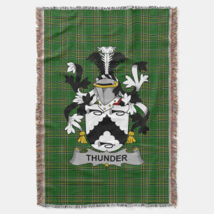 Irish Thunder Coat of Arms Familienwappen Irland Decke
