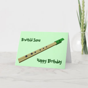 Irish Tin Whistle Birthday Card Karte
