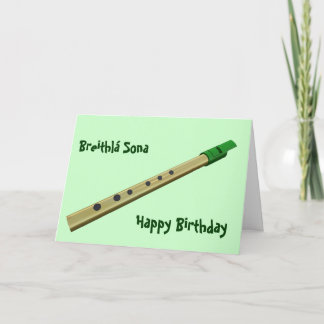 Irish Tin Whistle Birthday Card Karte