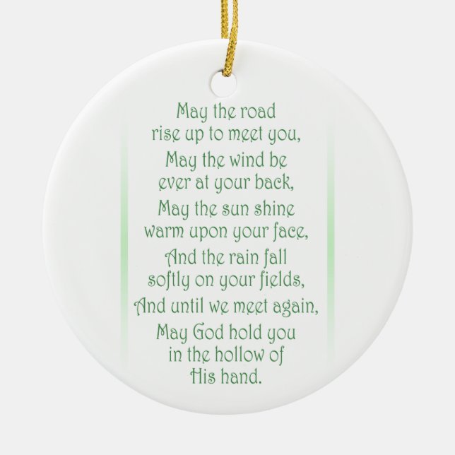 Irish Toast Keramikornament (Vorne)