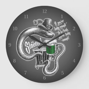 Irish Toast Large Clock Große Wanduhr