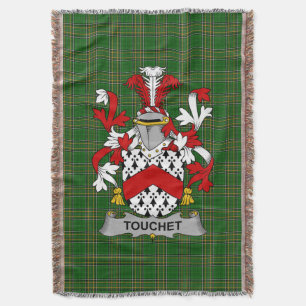 Irish Touchet Coat of Arms Familienwappen Irland Decke
