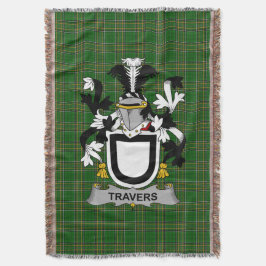 Irish Travers Coat of Arms Familienwappen Irland Decke