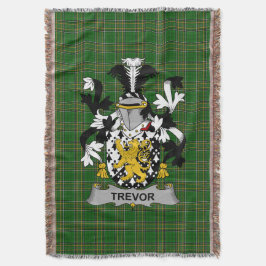 Irish Trevor Coat of Arms Familienwappen Irland Decke