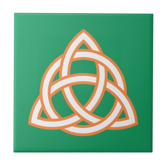 Irish Trinity Knot Triquetra Celtic Patricks Day Fliese (Vorderseite)