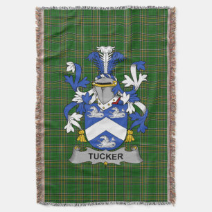 Irish Tucker Coat of Arms Familienwappen Irland Decke