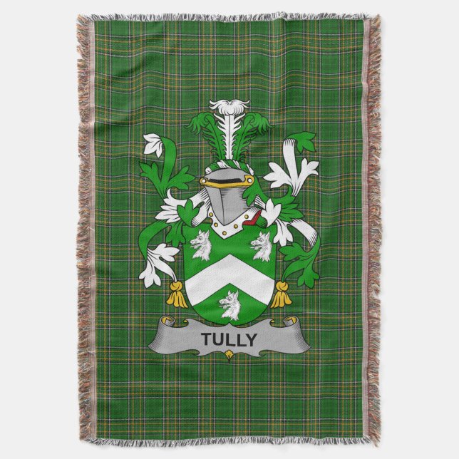 Irish Tuly oder McAtilla Coat of Arms Familienwapp Decke (Vorderseite Vertikal)