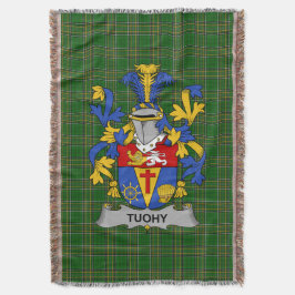 Irish Tuohy oder O_Toohey Coat of Arms Familienwap Decke