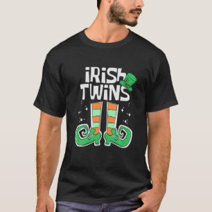 Irish Twins Funny St Patrick's Day Leprechaun Iris T-Shirt