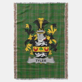 Irish Tyler Coat of Arms Familienwappen Irland Decke