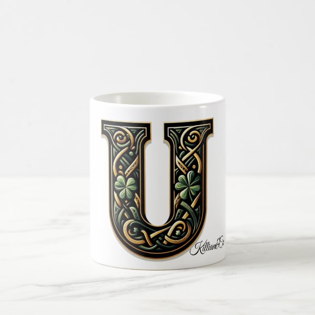Irish U Monogram Coffee Mug Kaffeetasse (Mittel)