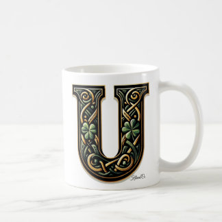 Irish U Monogram Coffee Mug Kaffeetasse