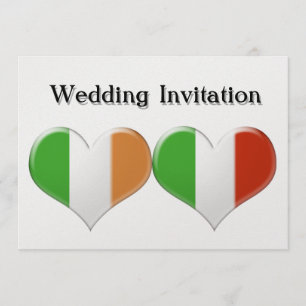Irish und Italian Heart Flags Weditation Einladung