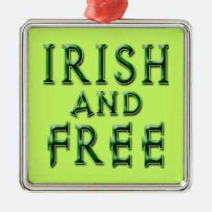 IRISH und KOSTENLOS zum St. Patrick's Day Silbernes Ornament