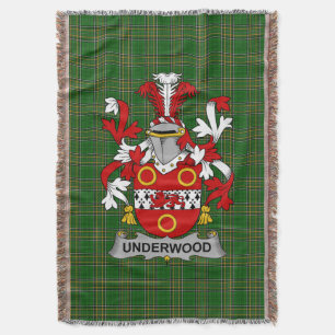 Irish Underwood Coat of Arms Familienwappen Irland Decke