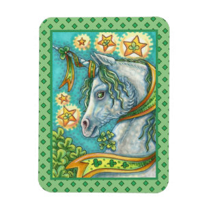 IRISH UNICORN, ST. PATRICK'S DAY FANTASY HORSE MAGNET
