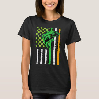 Irish US American Flag Fish St Patricks Da T-Shirt
