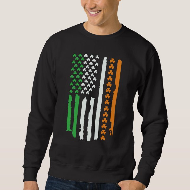 Irish USA Flag St Patricks Day Sweatshirt (Vorderseite)