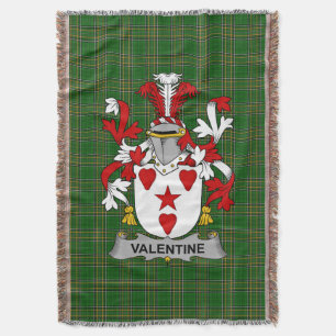 Irish Valentine Coat of Arms Familienwappen Irland Decke