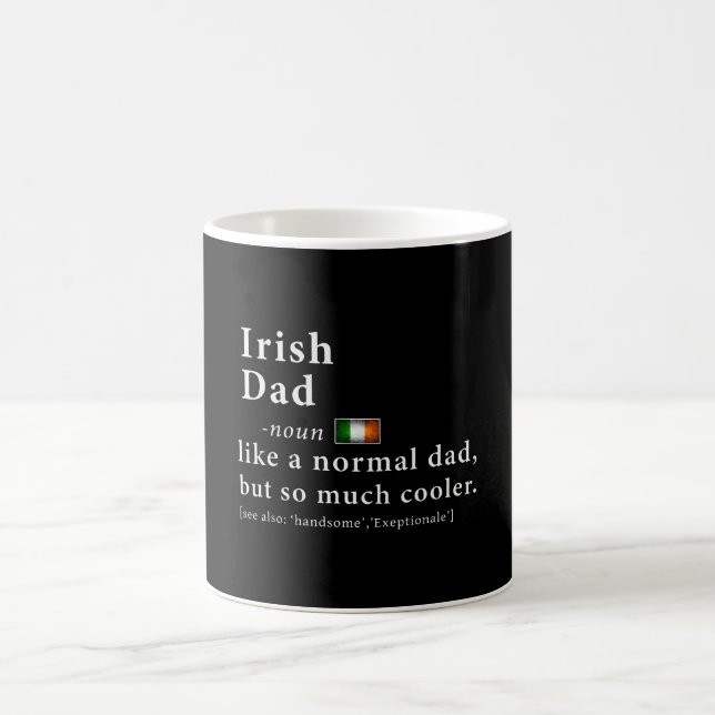 Irish Vater Definition Fathers Day Gift Flag Kaffeetasse (Mittel)