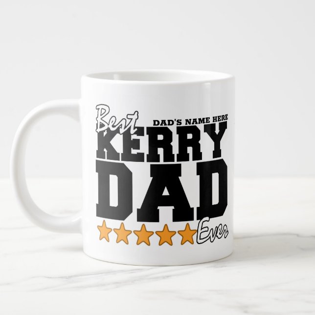Irish Vater Kerry Geburtstag / Vatertag Jumbo-Tasse (Links)