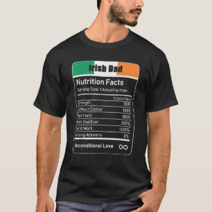Irish Vater Nutrition Facts Vatertag T-Shirt