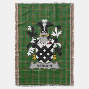 Irish Vernon Coat of Arms Familienwappen Irland Decke