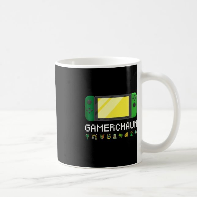 Irish Video Game Controller Leprechaun Boys St Pat Kaffeetasse (Rechts)