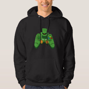 Irish Video Game Controller St Patrick Day Gamer B Hoodie