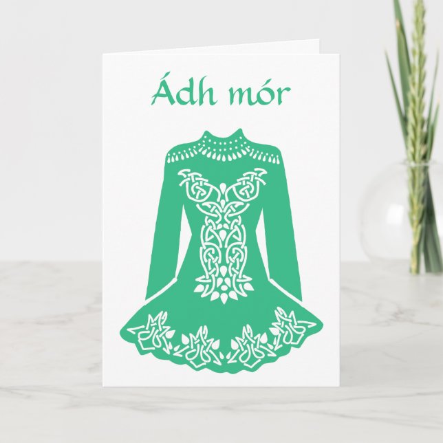Irish Viel Glück Adh Mor Dancers Dress Karte (Vorderseite)