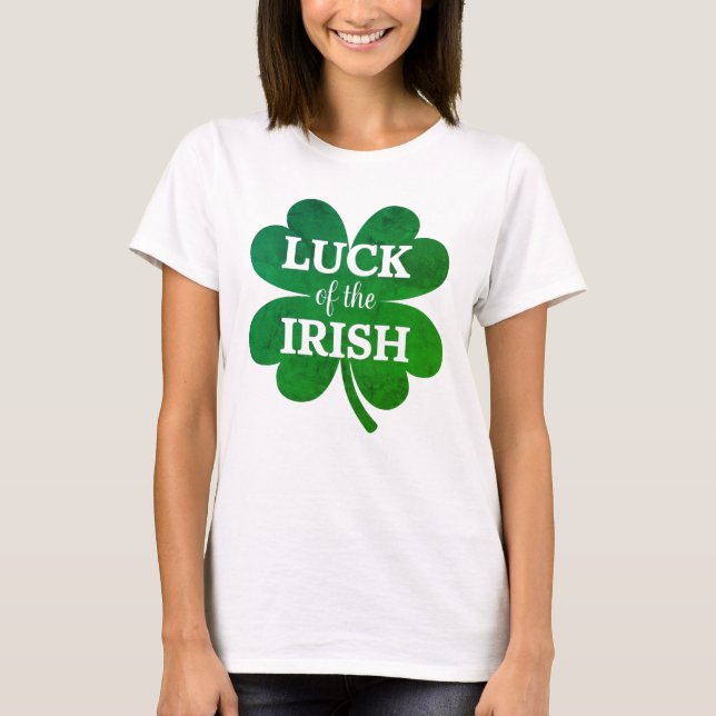 Irish Vierblättriges Kleeblatt T-Shirt (Vorderseite)