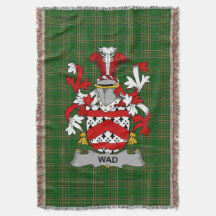 Irish Wad Coat of Arms Familienwappen Irland Decke