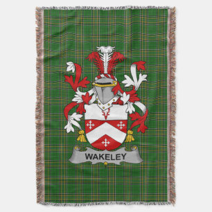 Irish Wakeley Coat of Arms Familienwappen Irland Decke