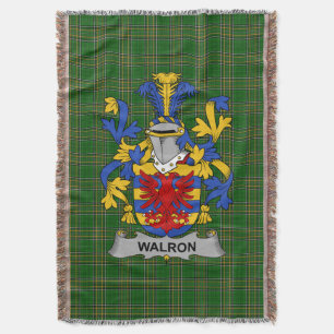 Irish Walron Coat of Arms Familienwappen Irland Decke