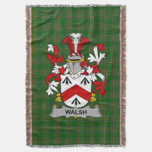 Irish Walsh Coat of Arms Familienwappen Irland Decke