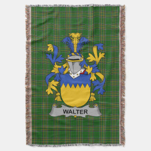 Irish Walter Coat of Arms Familienwappen Irland Decke