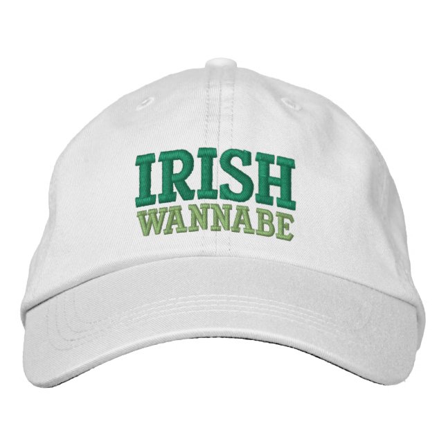 IRISH WANNABE EMBROIDERED BASEBALL CAP BESTICKTE BASEBALLKAPPE (Vorderseite)